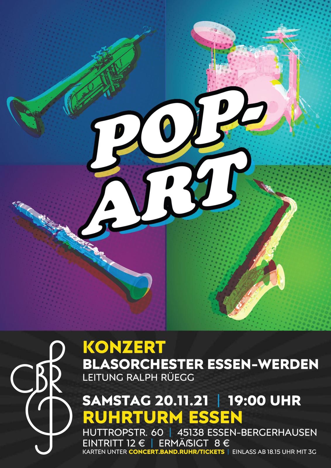 Blasorchester Essen-Werden: Sonderkonzert POP-ART am 20.11.2021!